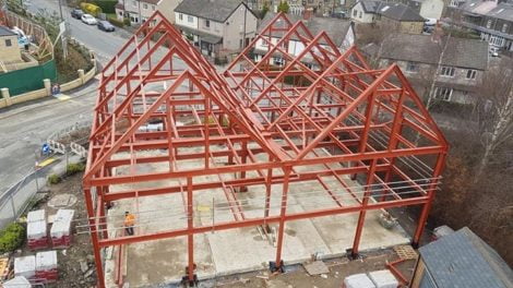Ilkley Hotel structural steel frame